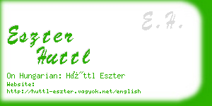 eszter huttl business card